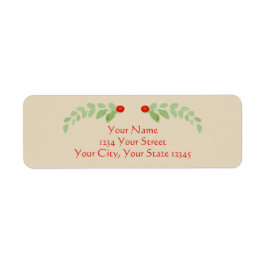 Holly Address Label Returadress Etikett