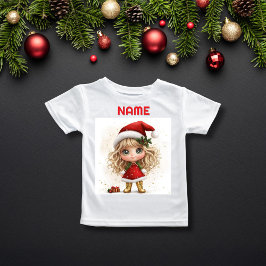 Holly-Adorned-Julflickans namn T Shirt