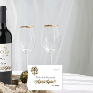 Holly Bell jul-Bröllop-gästkort för Namn Bordsnummer