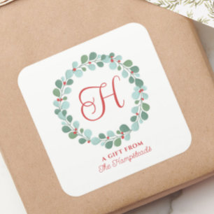 Holly Ber jul Fyrkantigt Klistermärke