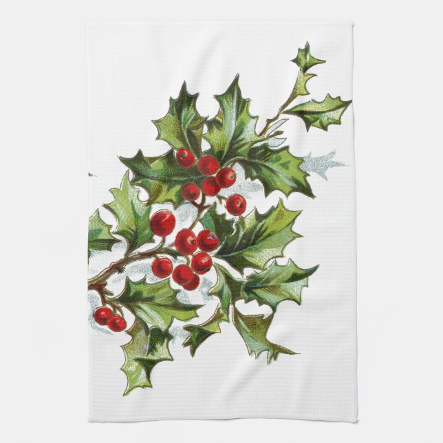 Holly Berries 001 Kökshandduk (Vertikal)