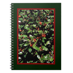 'Holly & Berries' Anteckningsbok/Dagbok Anteckningsbok