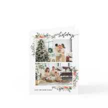 Holly Berries & Blommigt Season Greetings 3 Photo