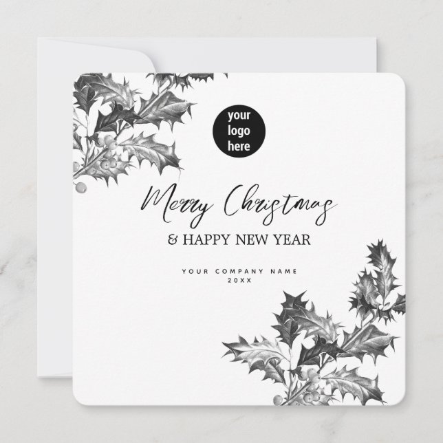 Holly Berries Corporate Business QR Code Logotyp (Framsida)