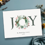 Holly Berries Gräs Träd Joy Julkrutans Julkort<br><div class="desc">Om du behöver ytterligare anpassningar kan du kontakta mig på yellowfebstudio@gmail.com.</div>