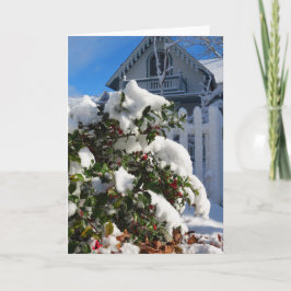 Holly Berries i Snö - Martha's Vineyard Kort