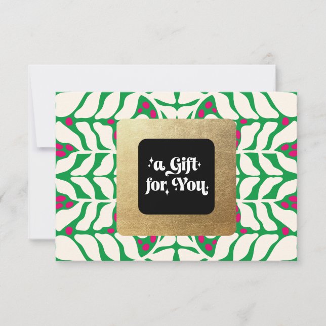 Holly Berries julgåvsintyg (Framsida)