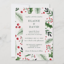 Holly Berries julvinter Wedding