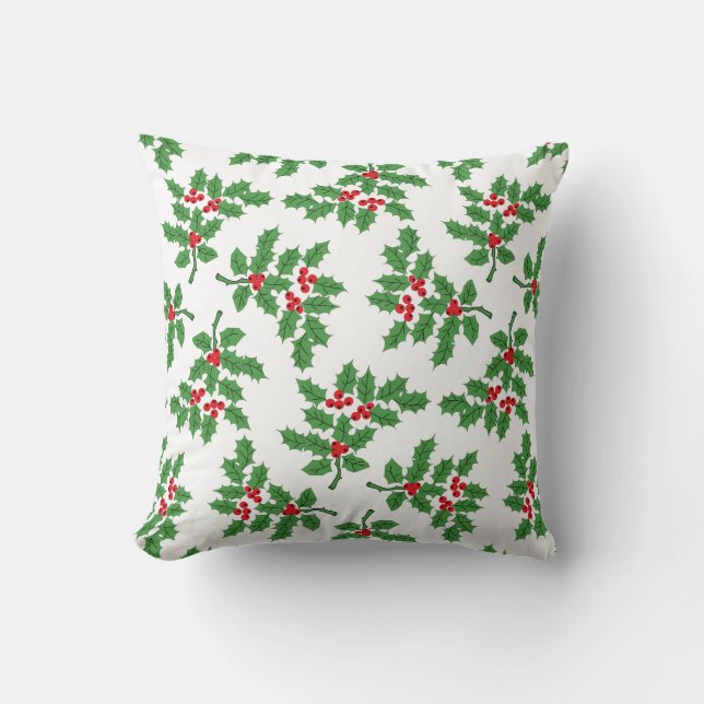 Holly Berries Kudde (Framsida)