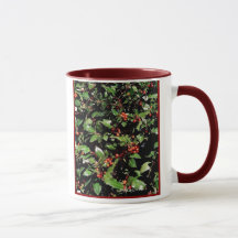 "Holly & Berries" Mugg