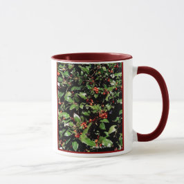 "Holly & Berries" Mugg