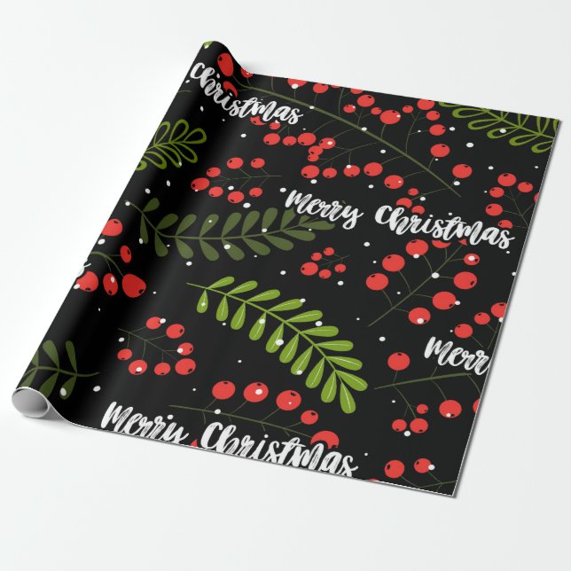 Holly Berries  Presentpapper (Utrullad)