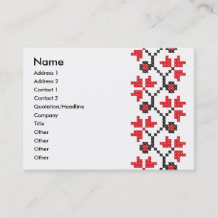 Holly Berries Red-blomman kor-stygch-design Visitkort