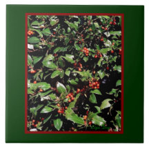 "Holly & Berries" Trivet/Tile