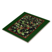 "Holly & Berries" Trivet/Tile