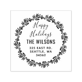 Holly Berries Wandeans Helgdagar Returadress Självfärgande Stämpel