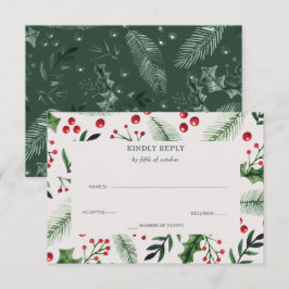 Holly Berries Winter Wedding OSA Kort