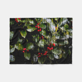 Holly Berry Blanket Fleecefilt