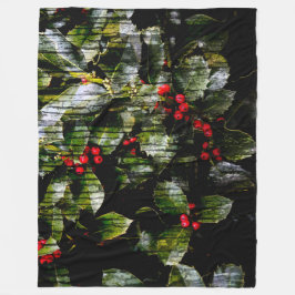 Holly Berry Blanket Fleecefilt