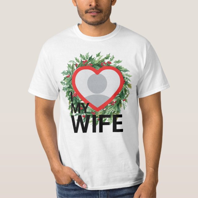 Holly Berry Christmas I Love My Wife mens tshirts (Framsida)