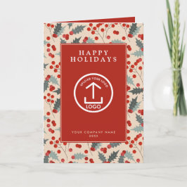 Holly Berry Corporate Business QR-kod jul Helgkort