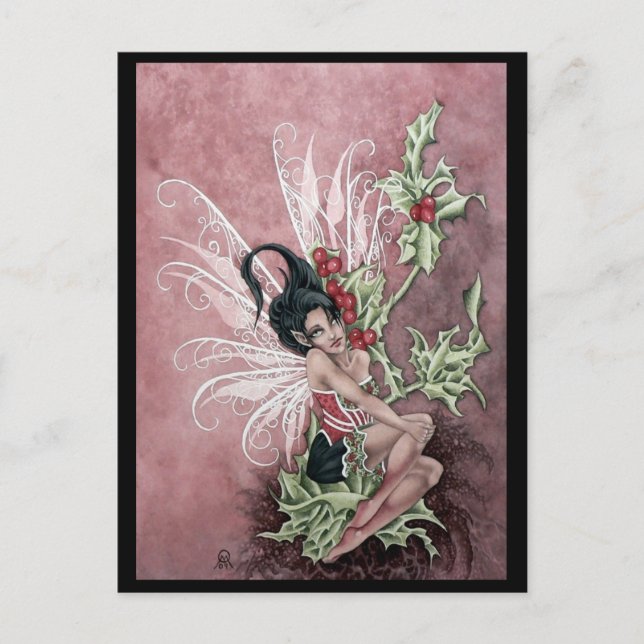 Holly Berry Fe Vykort (Framsida)