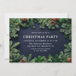 Holly Berry Gräs Cones Gren jul Party Inbjudningar