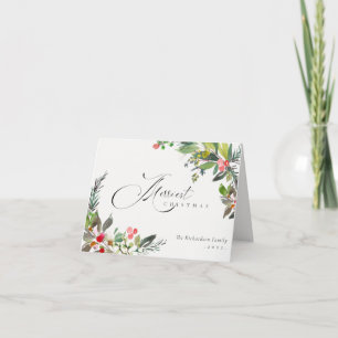 Holly Berry Gräs Red Grönt Merriest jul Helgkort