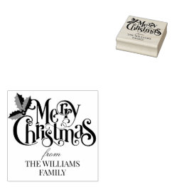 Holly Berry Grenar Modern God jul Stämpel