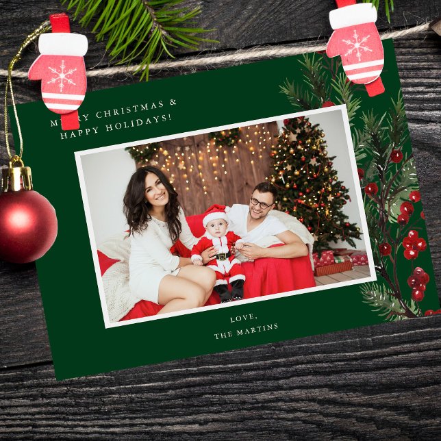 Holly Berry H Photo Helgdag eller jul - Grönt (Skapare uppladdad)