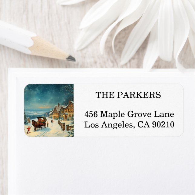 Holly Berry Helgdag Return-adressetikett Returadress Etikett (Insitu)