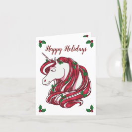 Holly Berry Unicorn Helgkort