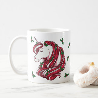 Holly Berry Unicorn Kaffemugg