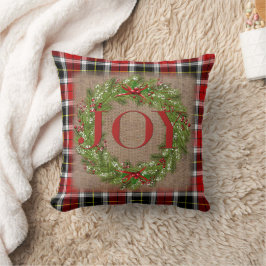 Holly Berry Wandan JOY Play Burlap-jul Kudde