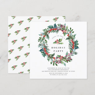 Holly Berry Wandejul-Julfesten Inbjudningar