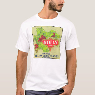 Holly Brand Peacher Vintage Fruit Låda etikett Tröja