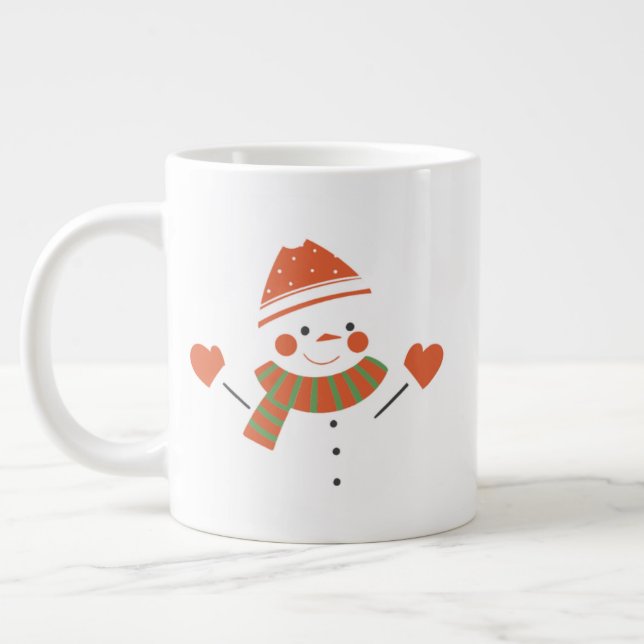 Holly Christmas Mug – Evergreen Holiday Cocoa & Co Jumbo Mugg (Vänster)
