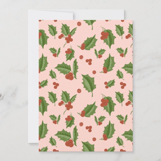 Holly Christmas Party Invitation Inbjudningar (Framsida)