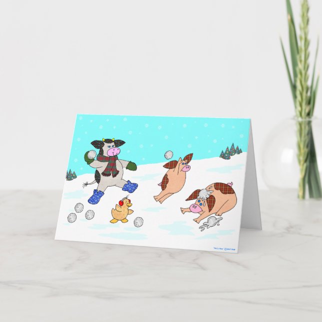 Holly Cow, Låt det snöa! Helgkort (Framsida)