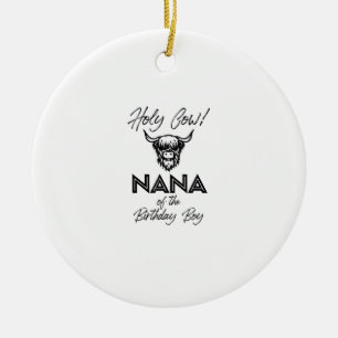 Holly Cow Nana från födelsedagstjocken 1:an Julgransprydnad Keramik