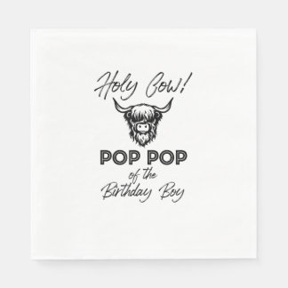 Holly Cow Pop Pop från födelsedagstjocken Highland Pappersservett