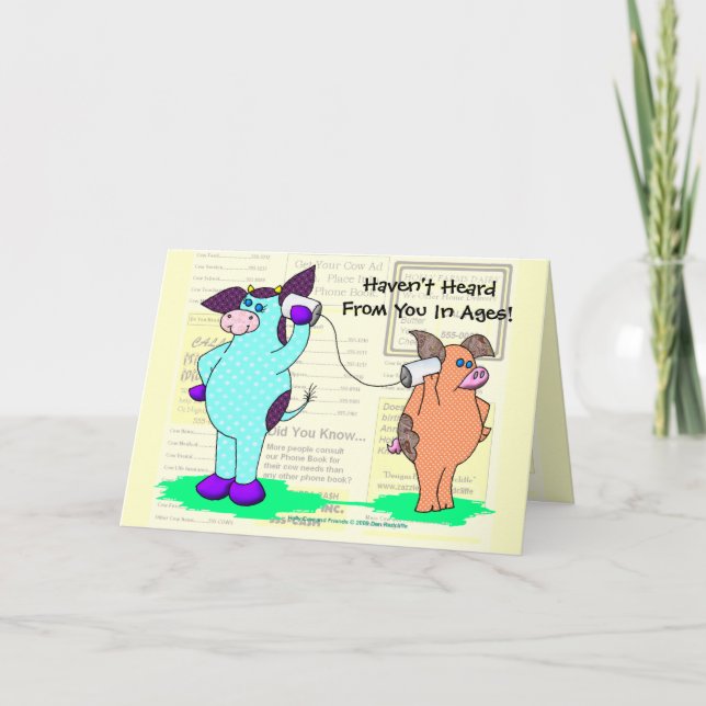 Holly Cow "Ring mig!" Kort (Framsida)