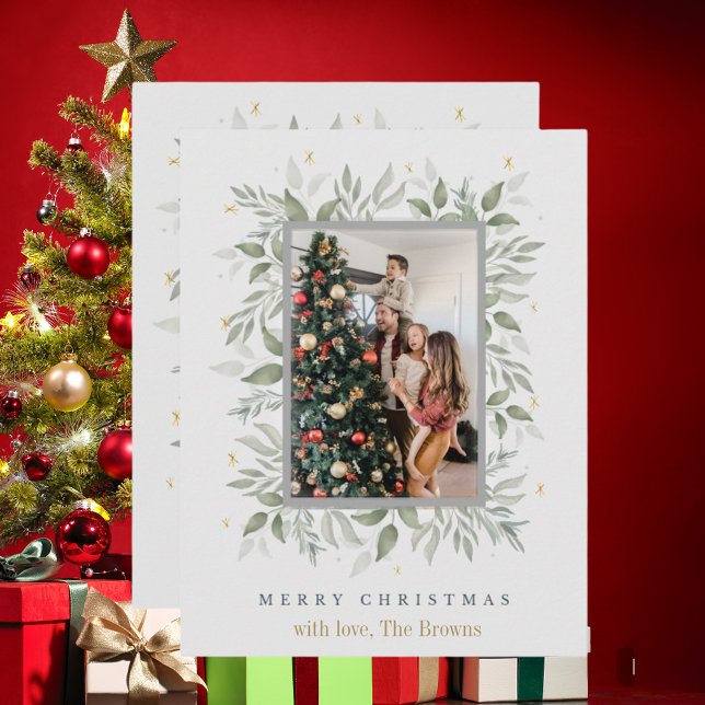 Holly Days | God jul 2 Photo Helgdagskort Julkort (Skapare uppladdad)