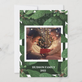Holly Days | God jul Photo Helgdag Card Julkort