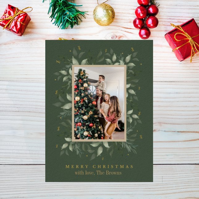 Holly Days | God jul Photo Helgdag Vykort (Skapare uppladdad)