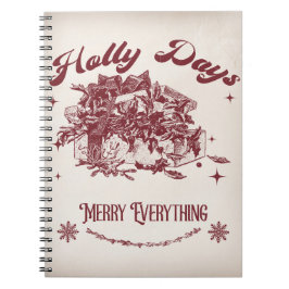 Holly Days Vintage Christmas Anteckningsbok