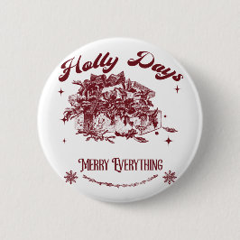 Holly Days Vintage Christmas Knapp