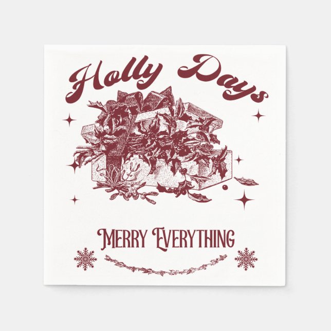 Holly Days Vintage jul Pappersservett (Framsidan)