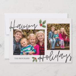 Holly Family Glad helg Card Julkort