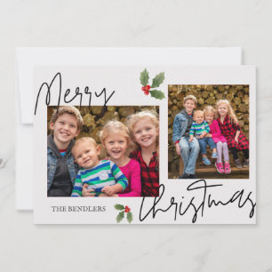 Holly Family God jul Card Julkort